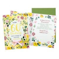 Kartka urodzinowa – 60, Kwiaty – Kartki okolicznościowe – Szalony.pl