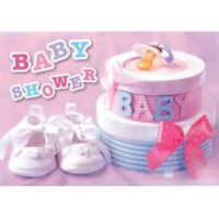 Kartka urodzinowa – 3D, Baby Shower, różowa – Kartki okolicznościowe – Szalony.pl
