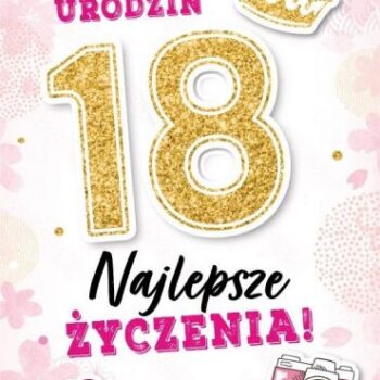 Kartka urodzinowa – W dniu 18 urodzin, księżniczka – Kartki na 18 urodziny – Szalony.pl