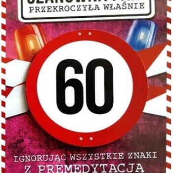 Kartka urodzinowa – 60 Mandat Pani – Kartki na 60 urodziny – Szalony.pl