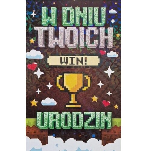 Kartka urodzinowa - W dniu twoich urodzin, pixel