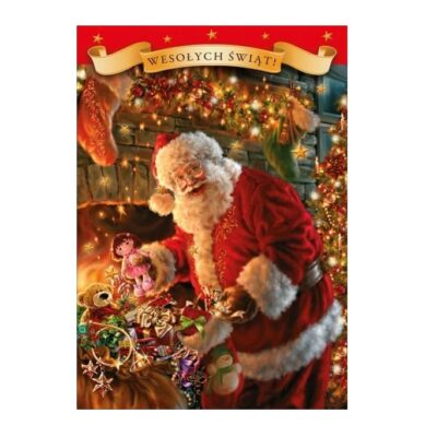 Kartka okolicznościowa – Wesołych Świąt, Mikołaj – Kartki okolicznościowe – Szalony.pl