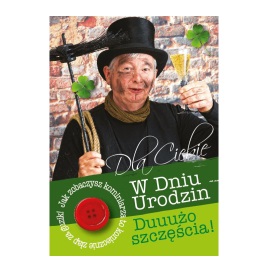 Kartka urodzinowa - Kominiarz, guzik