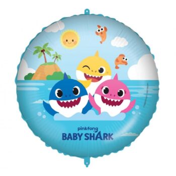 Balon bez helu: Kula Baby shark, 18″ – Balony bez helu – Szalony.pl
