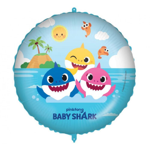 Balon bez helu: Kula Baby shark, 18". Szalony.pl - Sklep imprezowy.