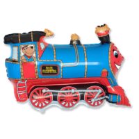 Balon bez helu: Pociąg, lokomotywa niebieska – Dekoracje imprezowe – Szalony.pl