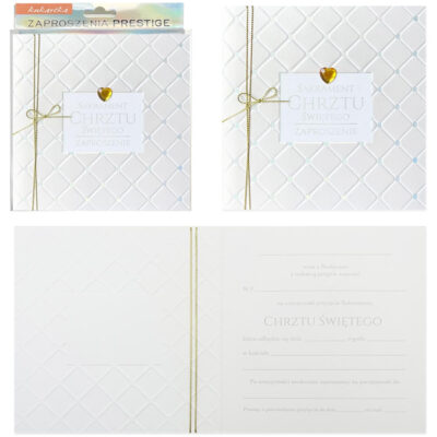 Zaproszenia Prestige – Chrzest świety, pikowane – Zaproszenia – Szalony.pl