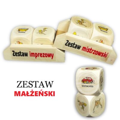 Zestaw kostek - Małżeński. Szalony.pl - Sklep imprezowy.