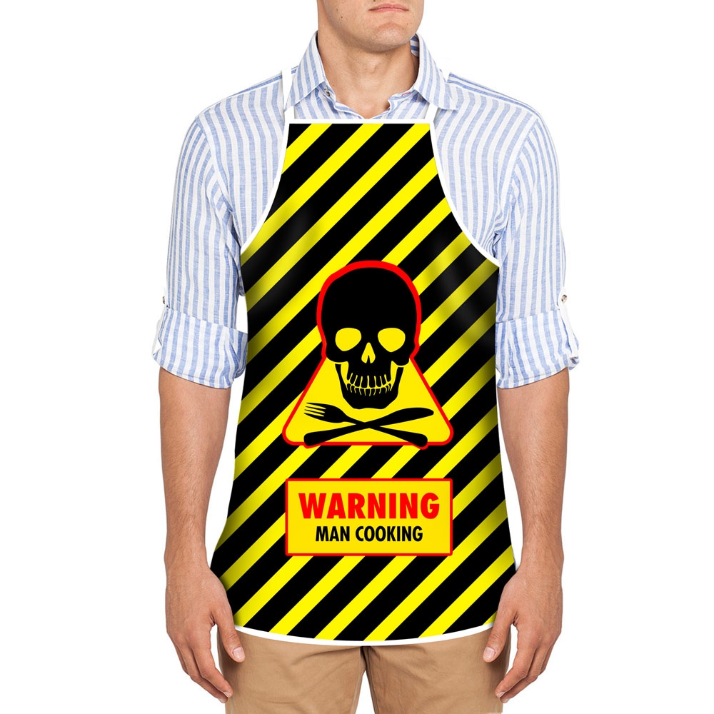Fartuszek – WARNING! Man cooking – Fartuszki kuchenne – Szalony.pl