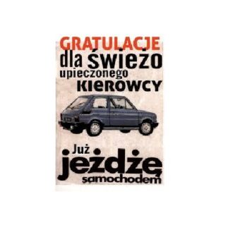 Kartka gratulacyjna – prawo jazdy – Kartki gratulacje – Szalony.pl