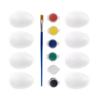 Jajka Wielkanocne – Białe i farbki 8 szt – Dekoracje imprezowe – Szalony.pl