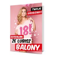 Kartka urodzinowa – 18 lat – Kartki okolicznościowe – Szalony.pl