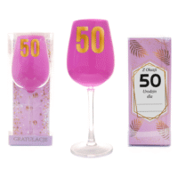 Kieliszek urodzinowy – 50 różowy – Prezenty – Szalony.pl