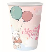 Kubeczki papierowe – Mam już roczek, króliczki – Dekoracje imprezowe – Szalony.pl