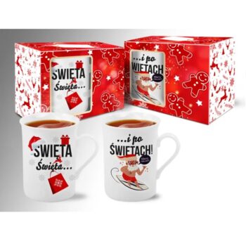 Zestaw kubków 290ml – Święta święta i po świętach – Prezent na Boże Narodzenie – Szalony.pl