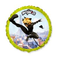 Balon bez helu: Miraculous, okrągły, 45cm – Balony bez helu – Szalony.pl