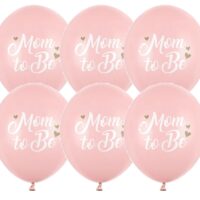 Balon gumowy – Mom to be, różowy, 30cm, 6 szt. – Dekoracje imprezowe – Szalony.pl