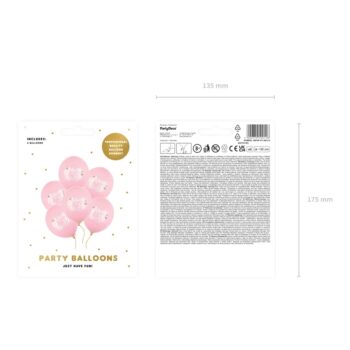 Balon gumowy – Mom to be, różowy, 30cm, 6 szt. – Balony bez helu – Szalony.pl