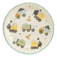 Talerzyki – Pojazdy budowlane, 6 szt. – Dekoracje imprezowe – Szalony.pl