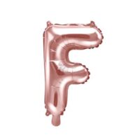 Balon bez helu: Litera “F” – różowe złoto, 35cm – Dekoracje imprezowe – Szalony.pl