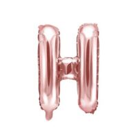 Balon bez helu: Litera “H” – różowe złoto, 35cm – Dekoracje imprezowe – Szalony.pl