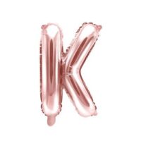 Balon bez helu: Litera “K” – różowe złoto, 35cm – Dekoracje imprezowe – Szalony.pl