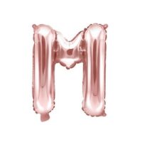 Balon bez helu: Litera “M” – różowe złoto, 35cm – Dekoracje imprezowe – Szalony.pl