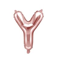 Balon bez helu: Litera “Y” – różowe złoto, 35cm – Dekoracje imprezowe – Szalony.pl