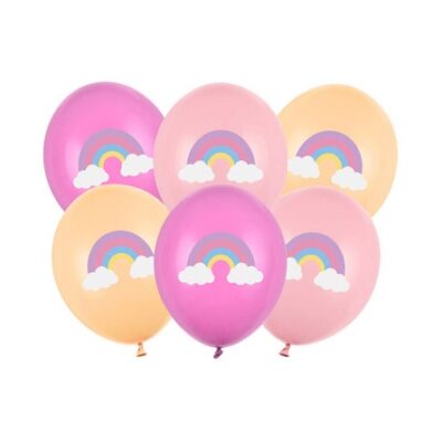 Balony bez helu: Rainbow, 6 szt. – Dekoracje imprezowe – Szalony.pl
