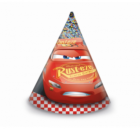 Czapeczki papierowe – “Cars 3”, 6 szt – Bajkowe – Szalony.pl
