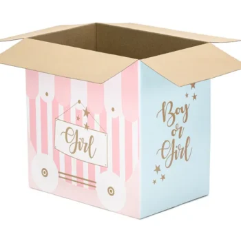 Pudło na balony – Boy or Girl, 60x40x60cm – Dekoracje na Narodziny – Szalony.pl