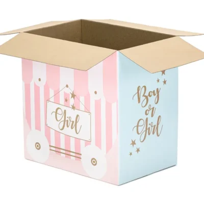 Pudło na balony – Boy or Girl, 60x40x60cm – Pudło balonowe – Szalony.pl