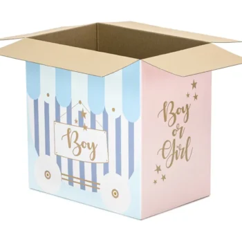 Pudło na balony – Boy or Girl, 60x40x60cm – Dekoracje na Narodziny – Szalony.pl