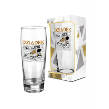 Szklanka do piwa – Dziadek na luzie, 500 ml – Prezent dla dziadka – Szalony.pl