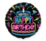 Balon bez helu: Happy Birthday, tort, 18″ – Balony bez helu – Szalony.pl