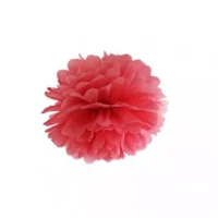 Pompon bibułowy, 25 cm, czerwony – Dekoracje imprezowe – Szalony.pl