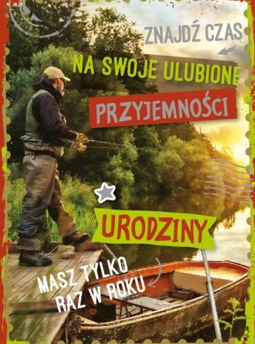 Kartka urodzinowa - Wędkarstwo. Szalony.pl - Sklep imprezowy.