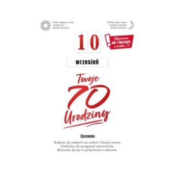 Kartka urodzinowa – 70 urodziny, dzień i miesiąc – Kartki na 70 urodziny – Szalony.pl