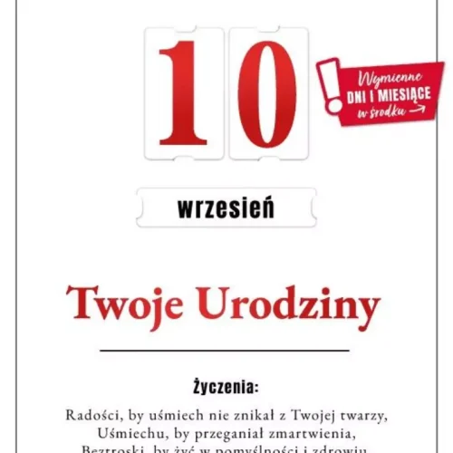 Kartka urodzinowa - Urodziny, personalizacja dnia i miesiąca. Szalony.pl - Sklep imprezowy.