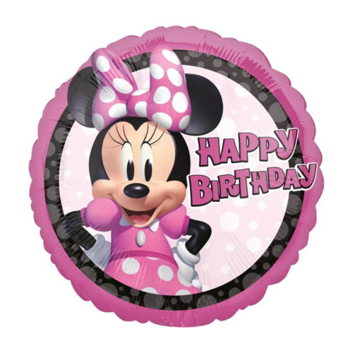 Balon bez helu: Minnie, Happy Birthday, 18"