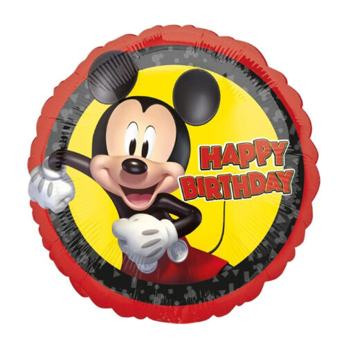 Balon bez helu: Mickey, Happy Birthday, 18". Szalony.pl - Sklep imprezowy.