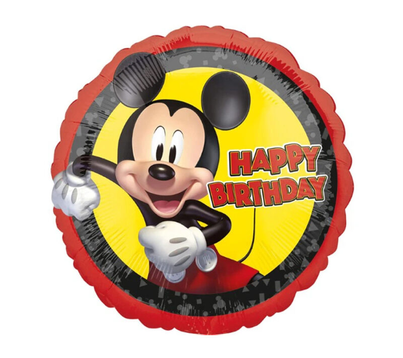 Balon bez helu: Mickey, Happy Birthday, 18". Szalony.pl - Sklep imprezowy.