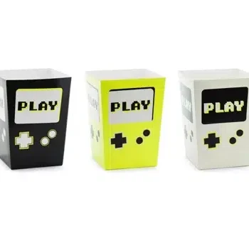 Pudełka na popcorn – Play, 7x7x12cm – Dekoracje imprezowe – Szalony.pl
