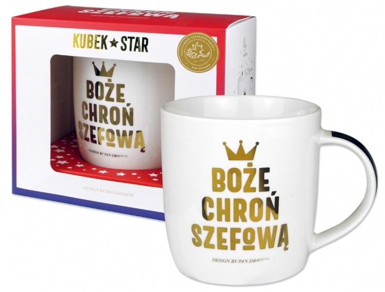 Kubek Star – Szefowa – Prezenty – Szalony.pl