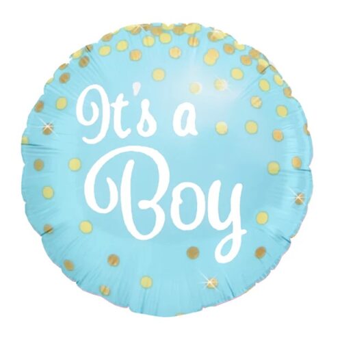 Balon bez helu: Its a boy, niebieski