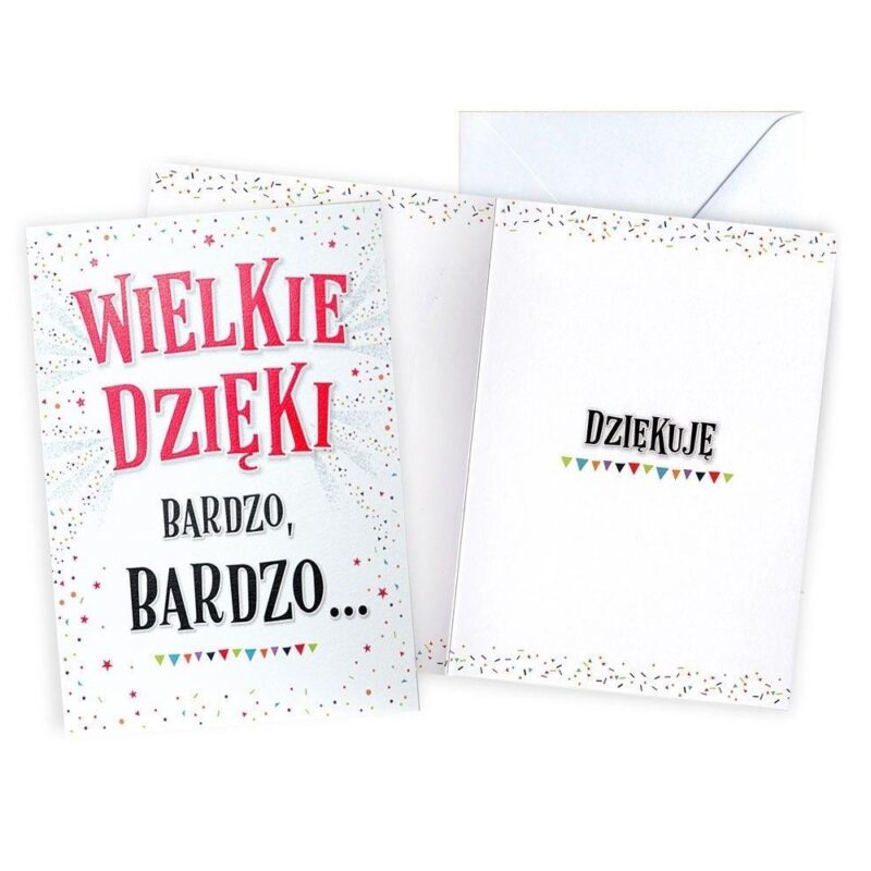 Kartka - Wielkie dzięki bardzo, bardzo...