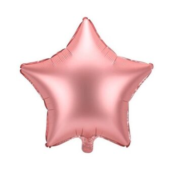 Balon foliowy – Gwiazdka, satynowa rosegold – Balony bez helu – Szalony.pl