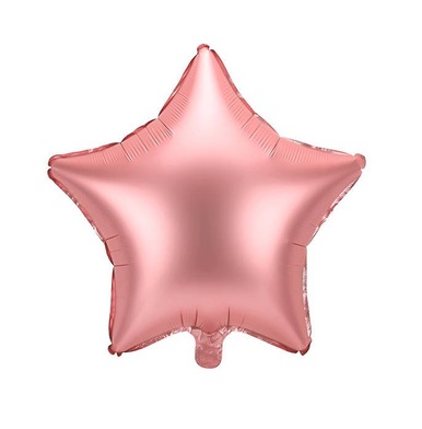 Balon foliowy - Gwiazdka, satynowa rosegold
