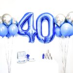 Bukiet balonowy: BLUE PARTY (dowolne cyfry) – Balony z helem (Trójmiasto) – Szalony.pl