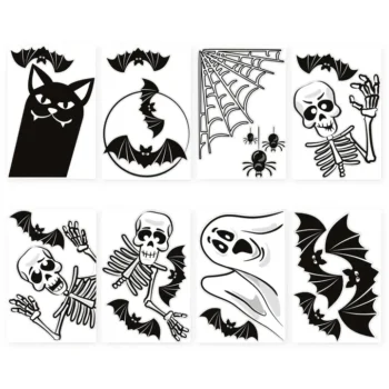 Naklejki na okno – Halloween, 20 sztuk – Dekoracje imprezowe – Szalony.pl